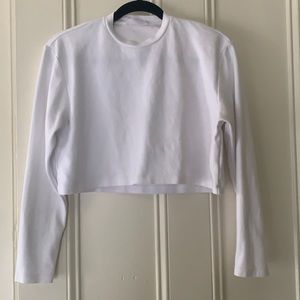 White Cropped Sweater